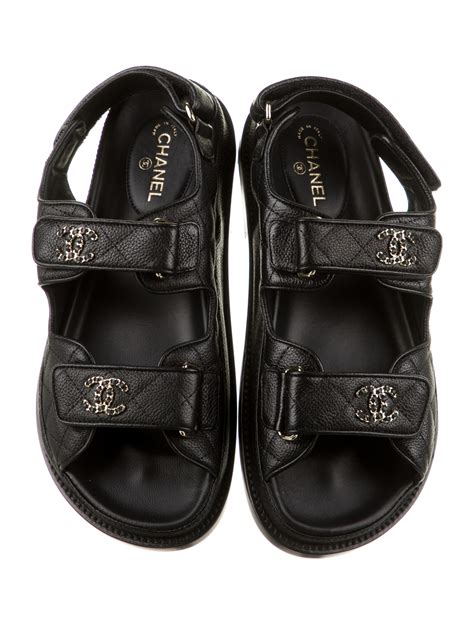 sandały chanel 2021|Chanel velcro sandals.